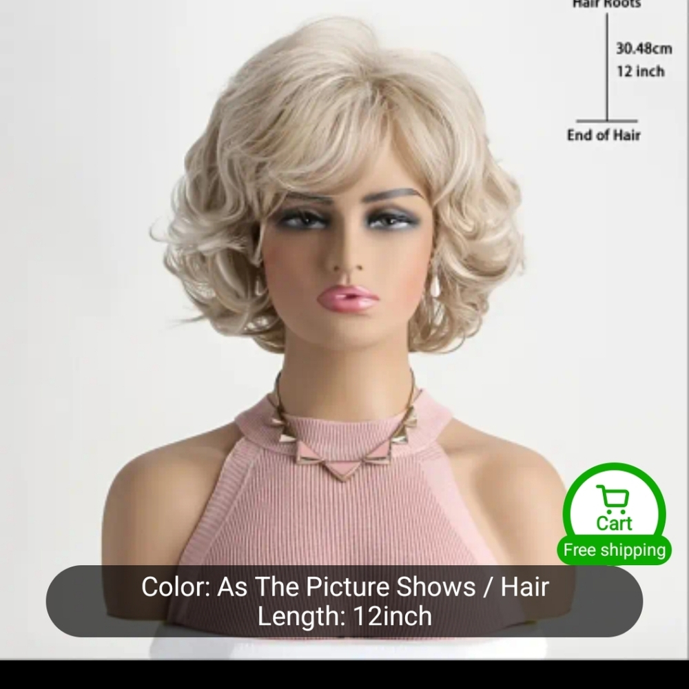 COPY - Elegant Blonde Ombre Wig with Side Bangs